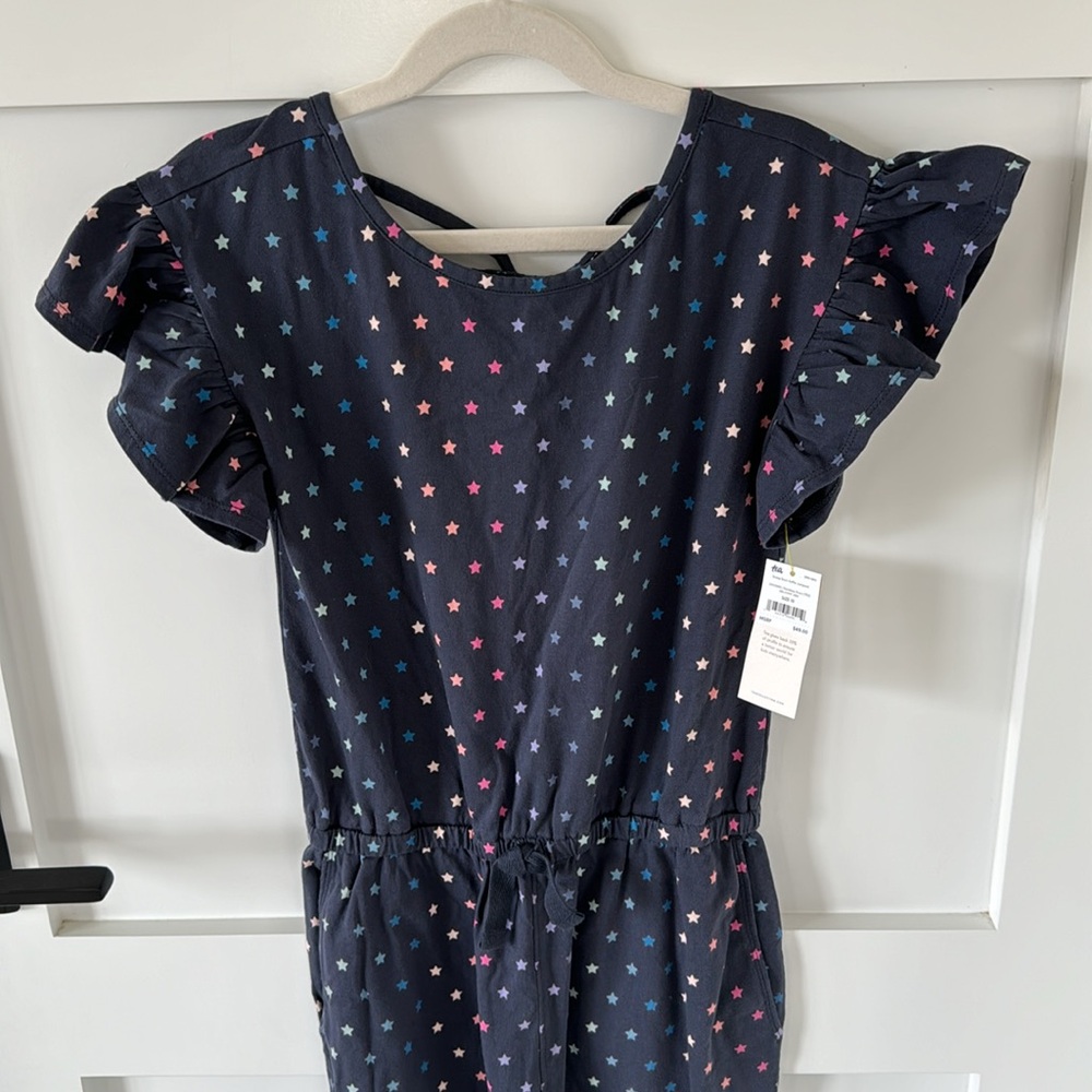 Tea Girls Scoop Back Ruffle Jumpsuit - Girls Size 10 - NWT